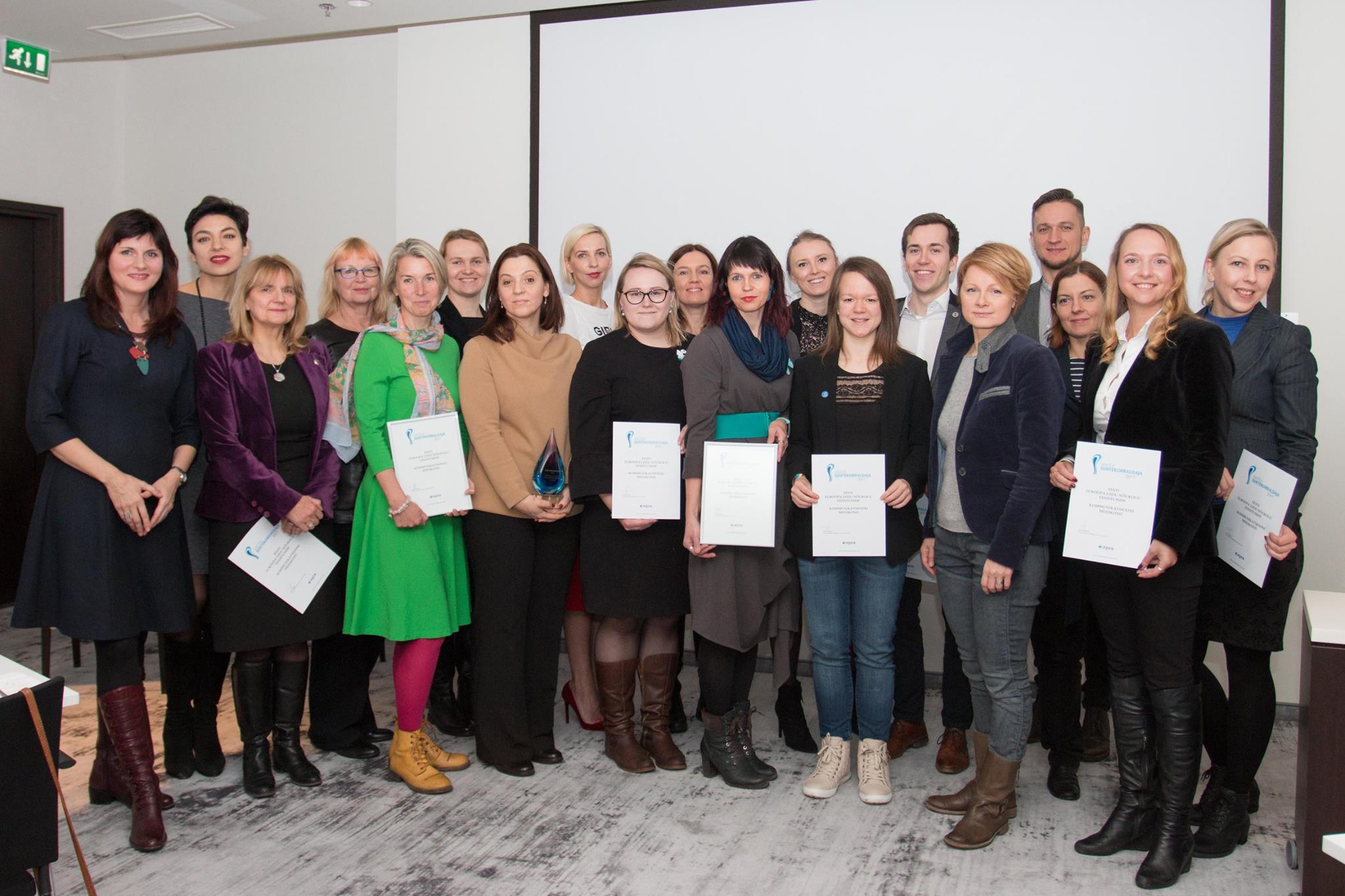 Aasta Suhtekorraldaja 2017 üleandmine - Eesti EL Nõukogu eesistumise kommunikatsioonitiim ja konkursi žürii