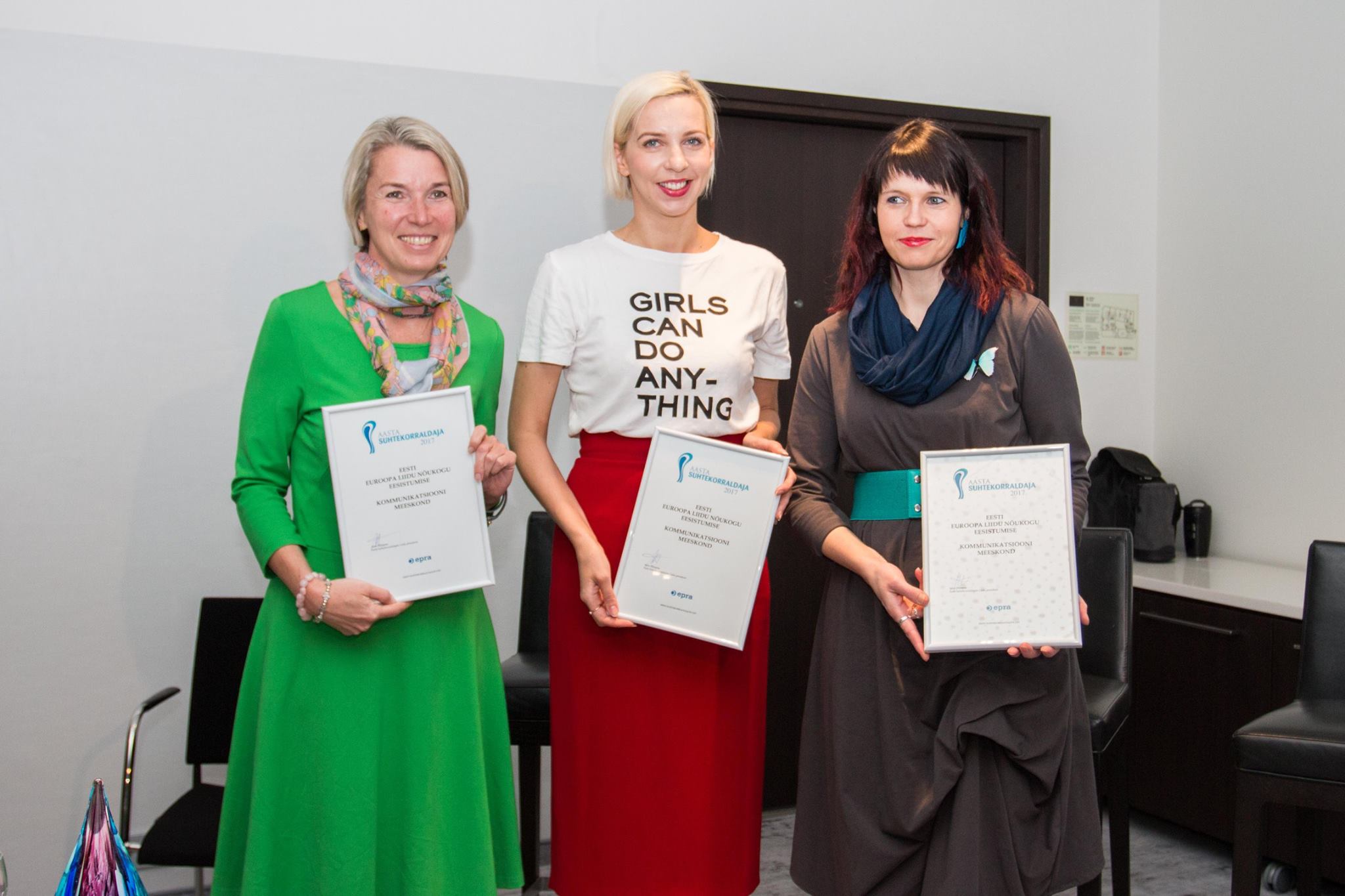 Aasta Suhtekorraldaja 2017 üleandmine - Maris Hellrand Annikky Lamp Tiina Rekand